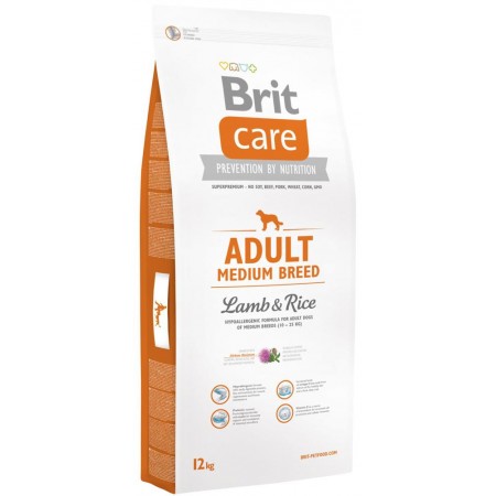 Brit Care (Брит Кеа) Adult Medium Breed (12 кг) корм для взрослых собак средних пород с ягненком и рисом